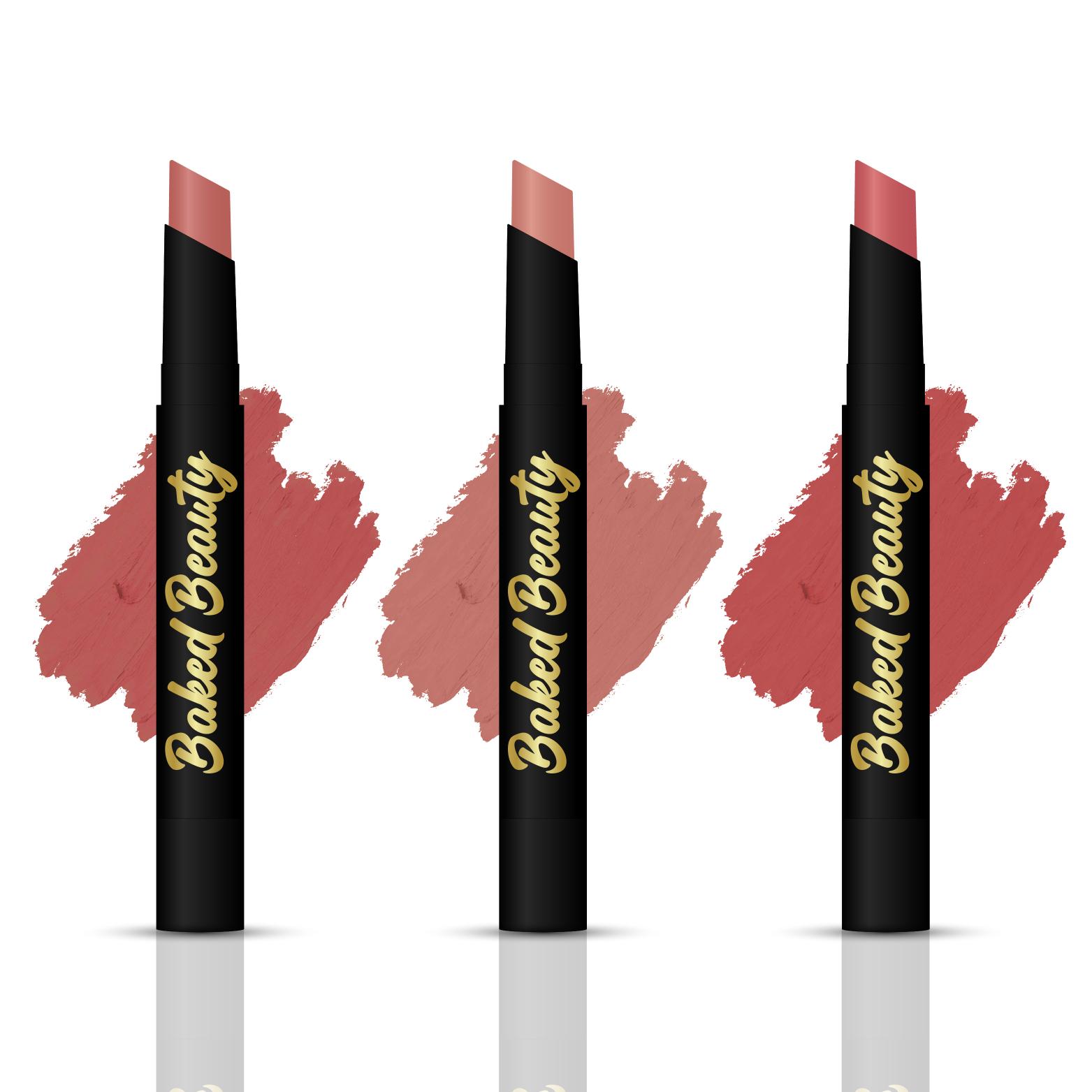 My Crayon Mocha Talk Super Matte Lip Cream Lipsticks (Pack of 3)