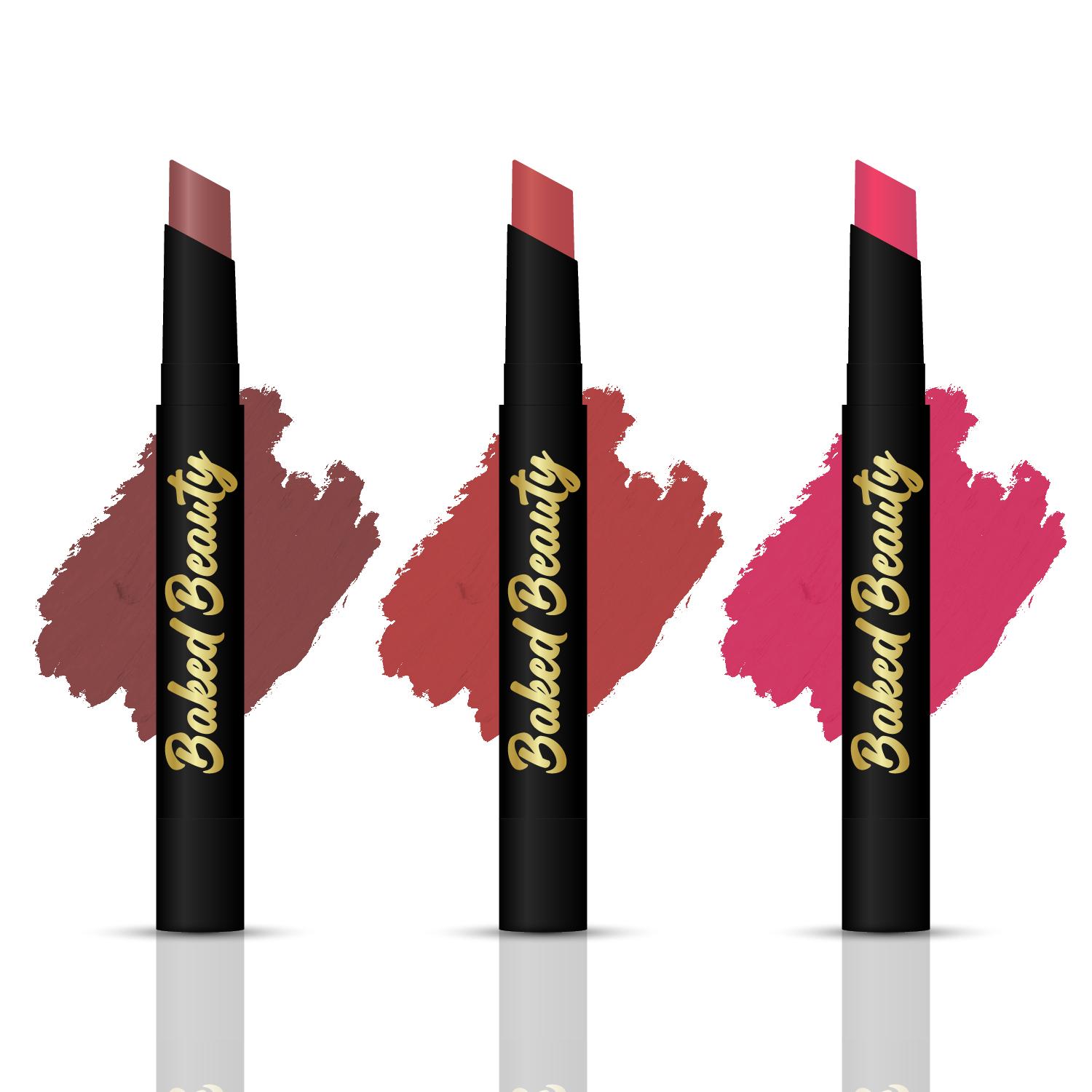 My Crayon Midnight Kiss Super Matte Lip Cream Lipsticks (Pack of 3)