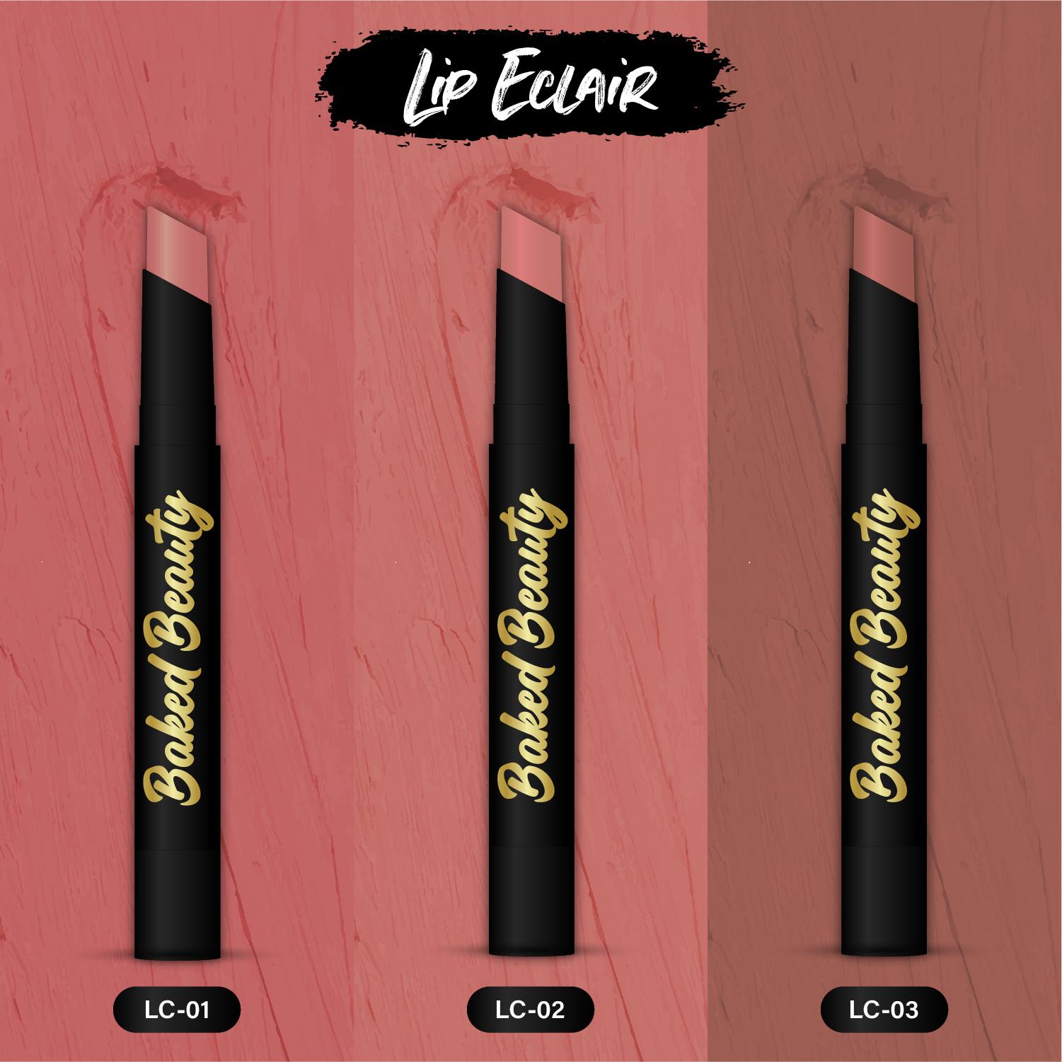 My Crayon Lip Eclair Super Matte Lip Cream Lipsticks (Pack of 3)