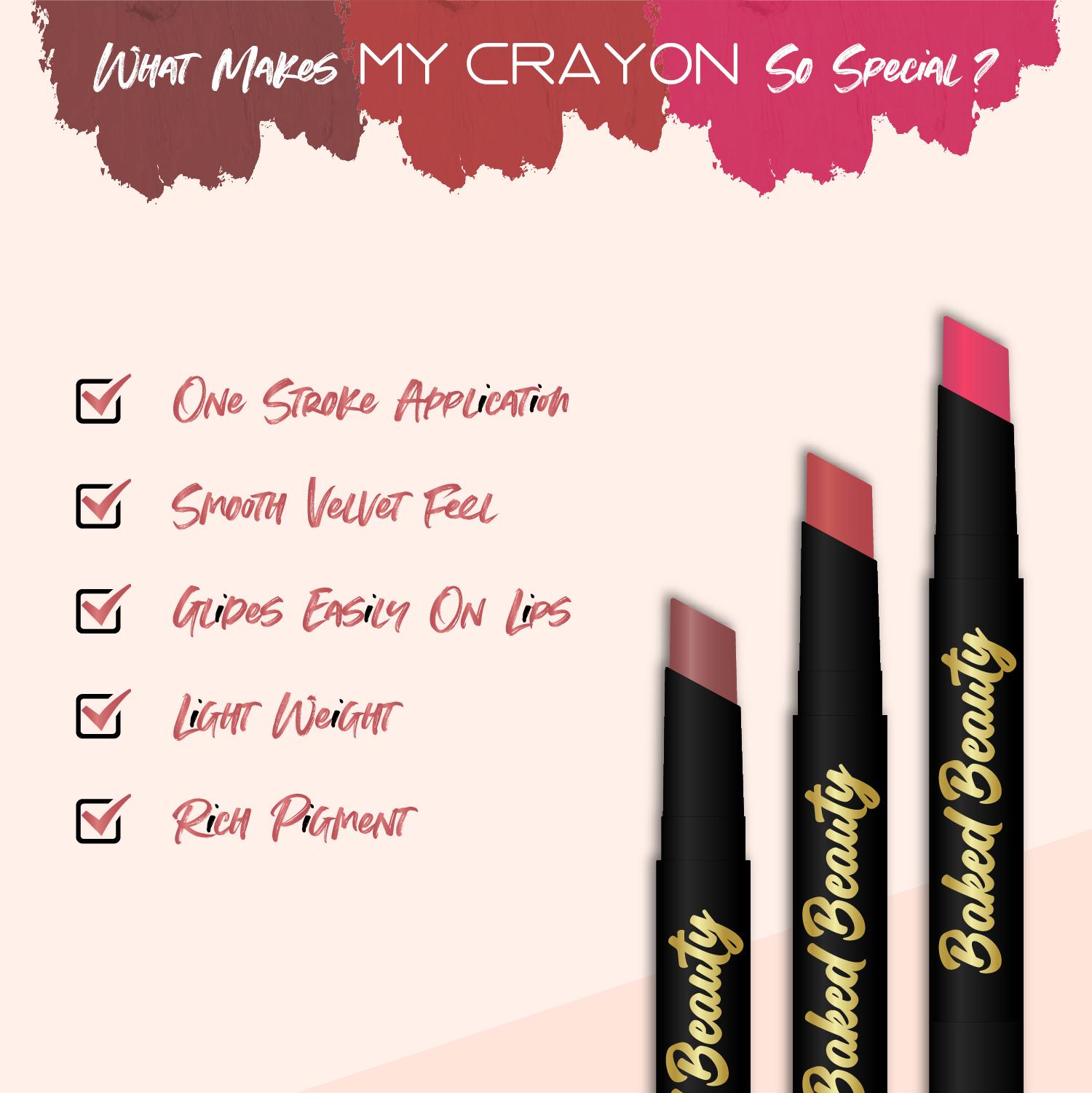 My Crayon Midnight Kiss Super Matte Lip Cream Lipsticks (Pack of 3)