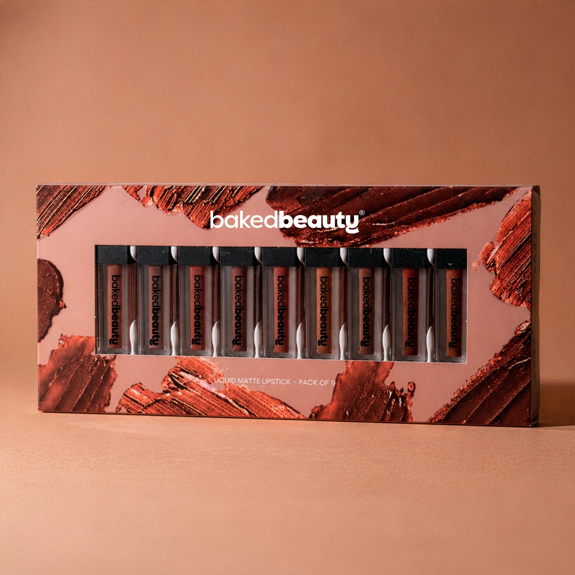 Liquid Matte Lipstick Brown Palette (Pack of 9)