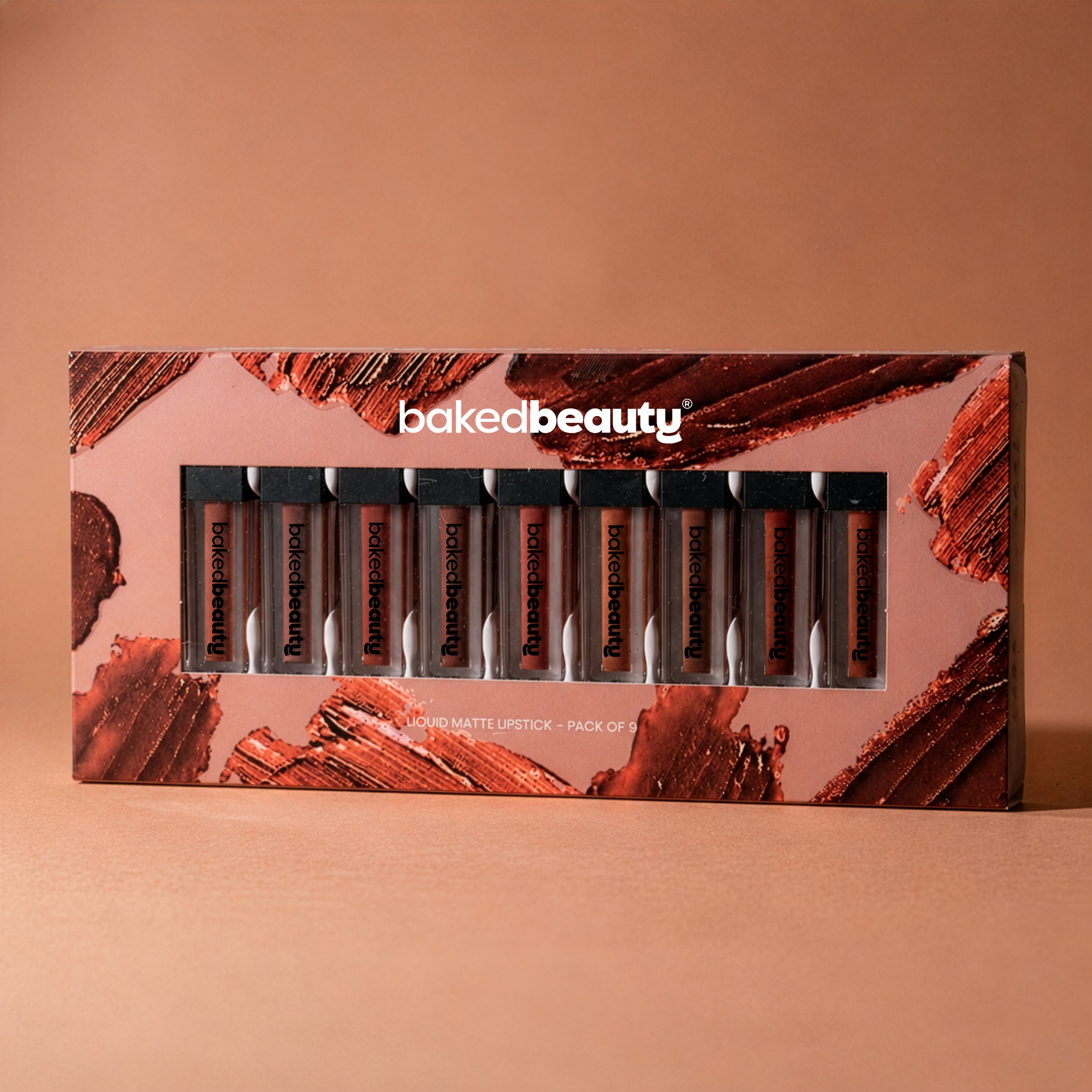 Liquid Matte Lipstick Brown Palette (Pack of 9)