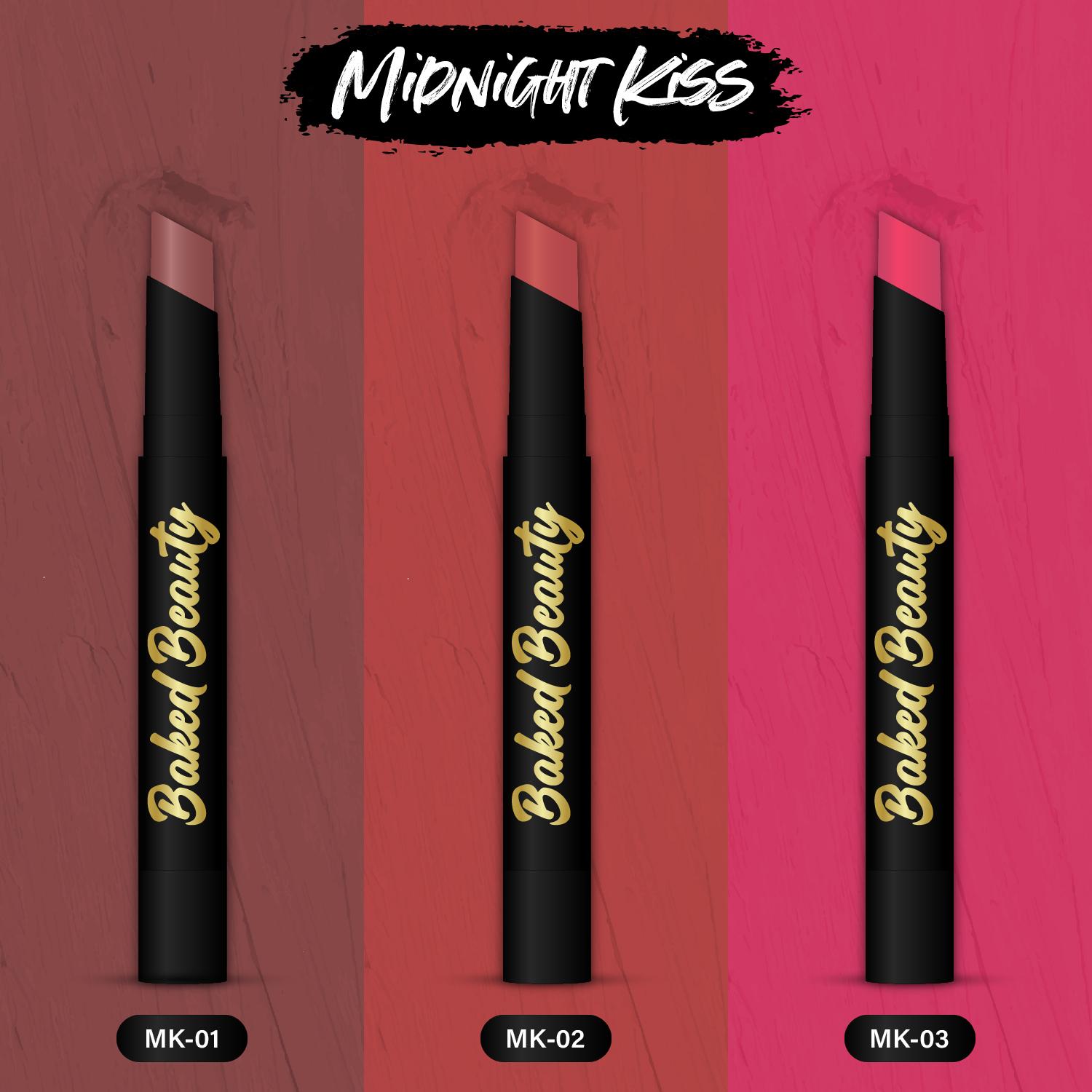 My Crayon Midnight Kiss Super Matte Lip Cream Lipsticks (Pack of 3) | BEST SELLERS,Lip Crayon