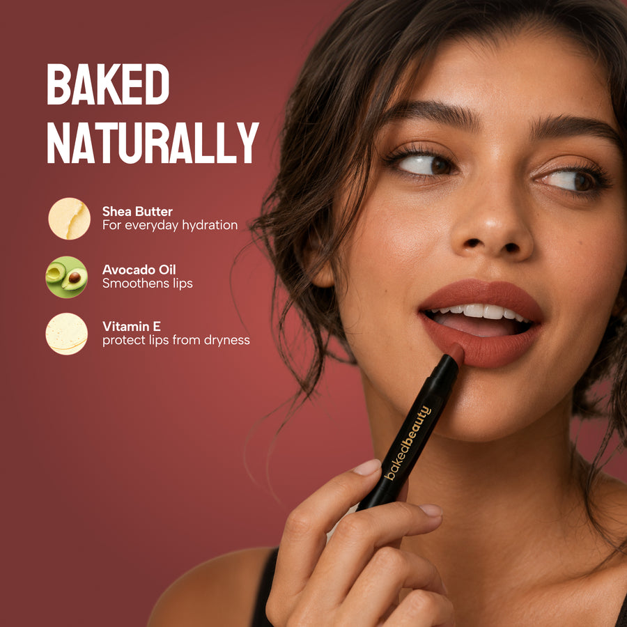 My Crayon Cutting Chai Matte Lip Cream Lipsticks (Pack of 3)