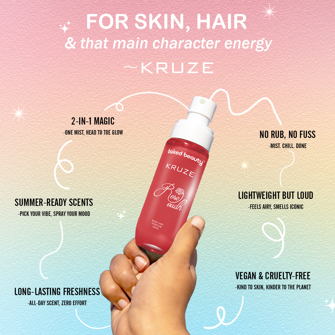 Kruze Rose Oudh Body Mist - 100ml