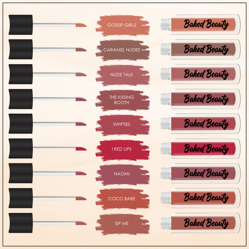 Liquid Matte Lipstick Nude Palette (Pack of 9)