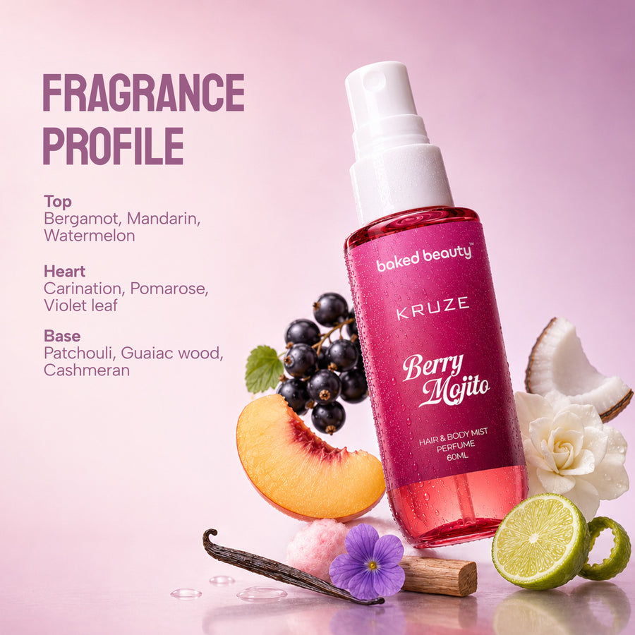 Kruze Berry Mojito Hair and Body Mist - 60ml