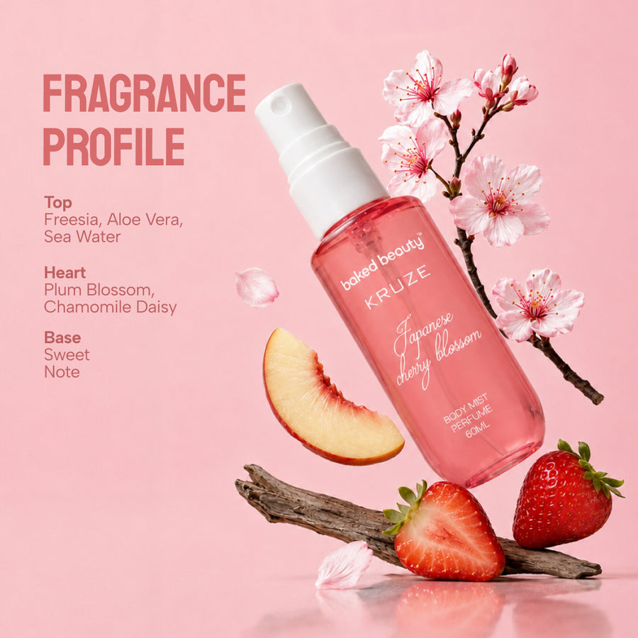 Kruze Japanese Cherry Blossom Body Mist - 60ml