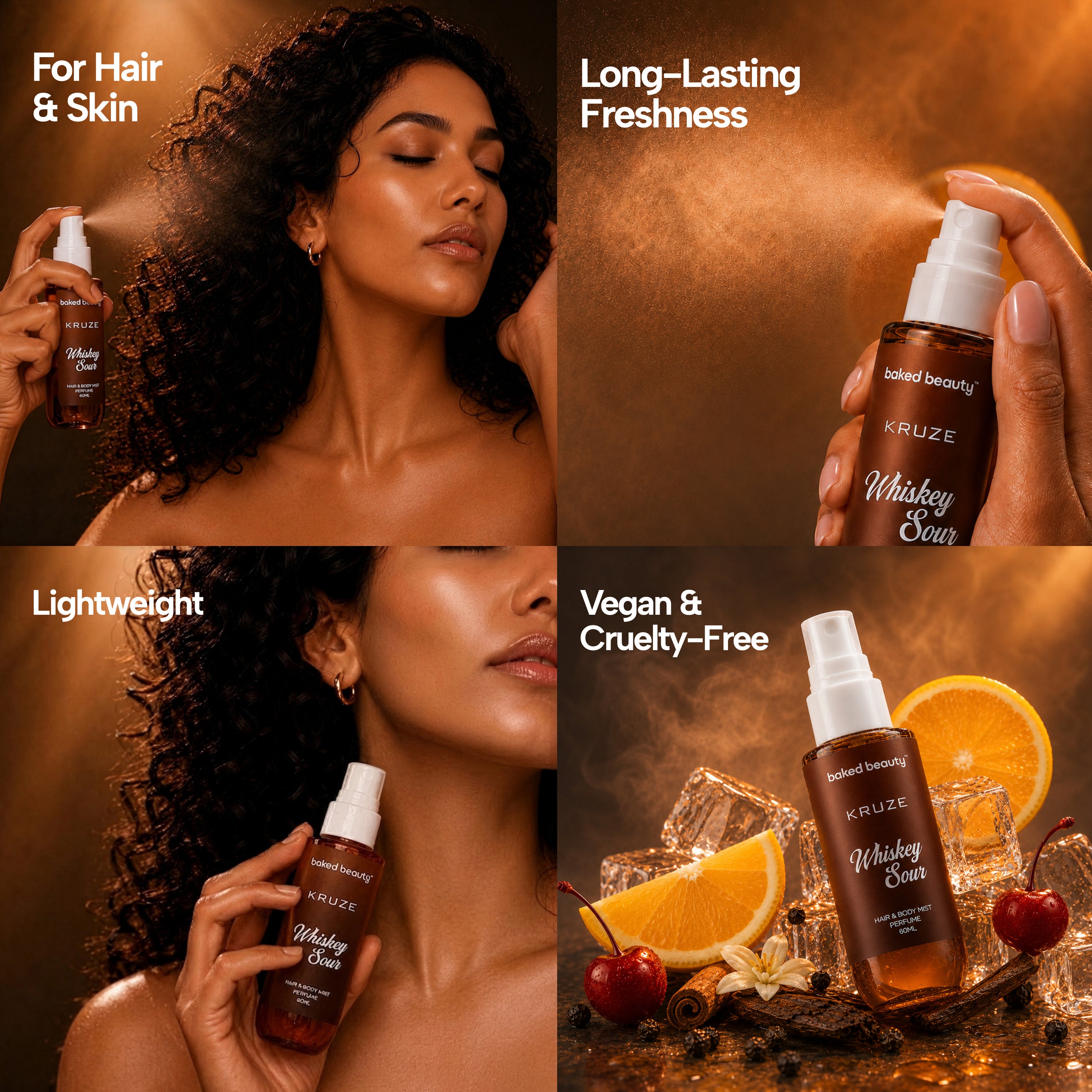 Kruze Whisky Sour Hair and Body Mist - 60ml