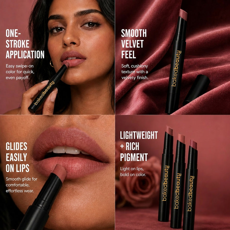 My Crayon Mocha Talk Super Matte Lip Cream Lipsticks (Pack of 3)
