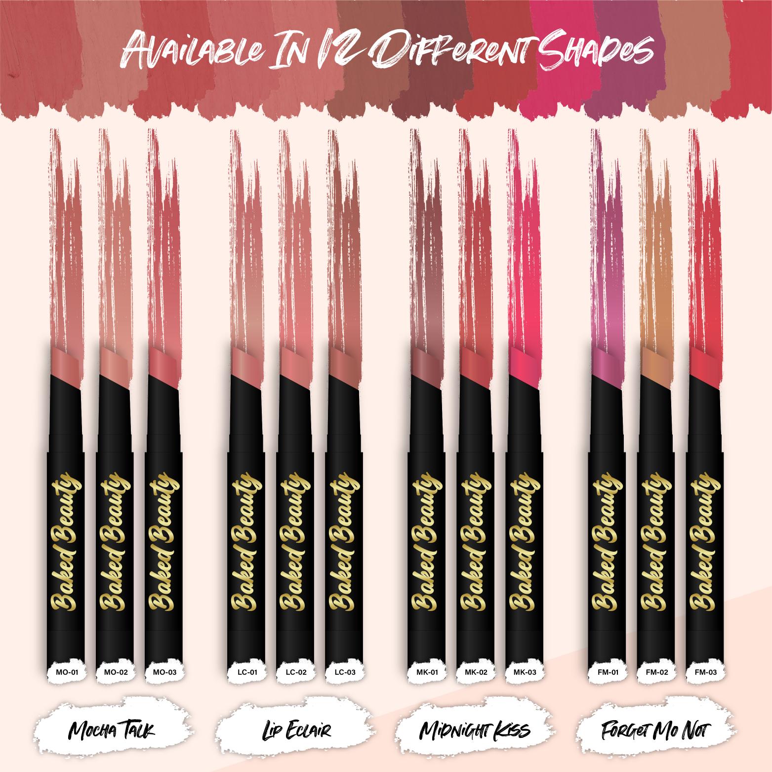 My Crayon Mocha Talk Super Matte Lip Cream Lipsticks (Pack of 3) | BEST SELLERS,Lip Crayon