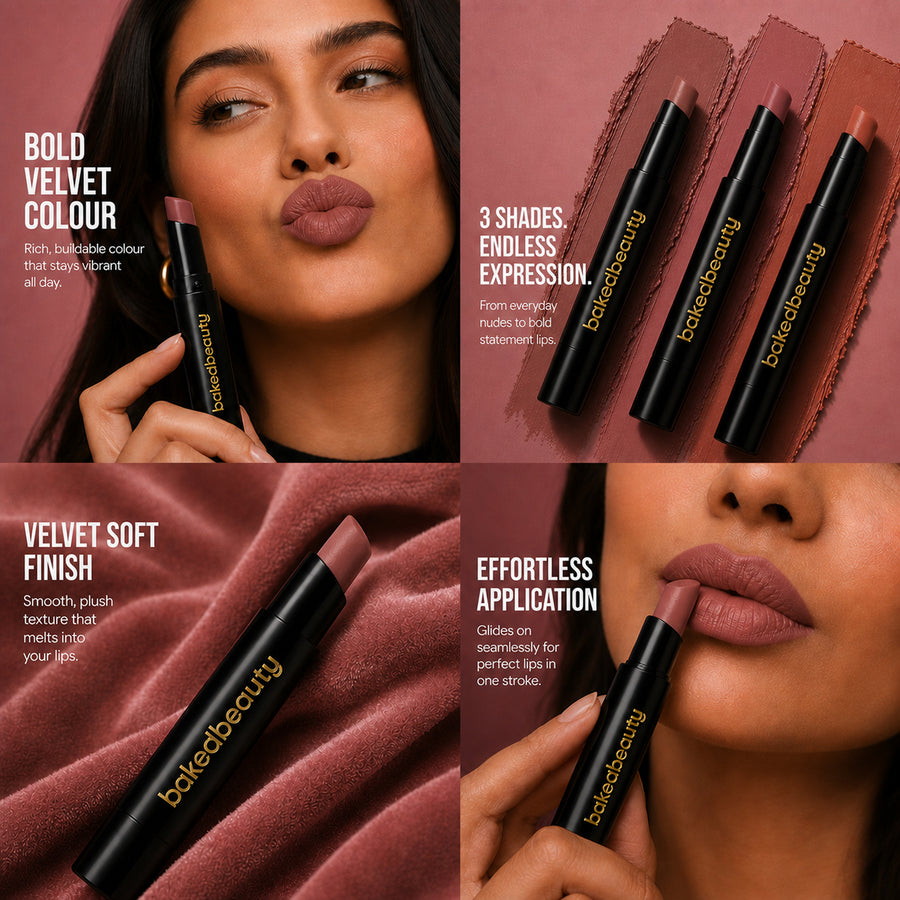 My Crayon Brownie Bite Matte Lip Cream Lipsticks (Pack of 3)