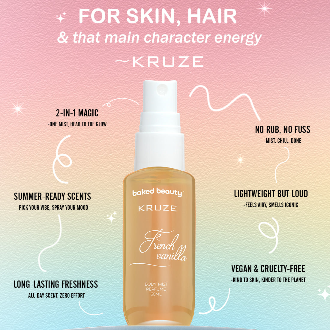 Kruze French Vanilla Body Mist - 60ml