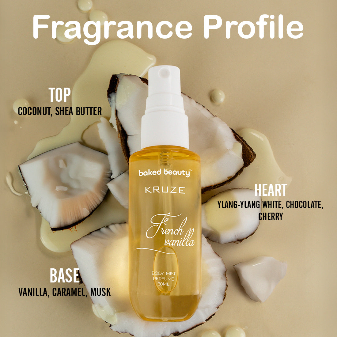 Kruze French Vanilla Body Mist - 60ml