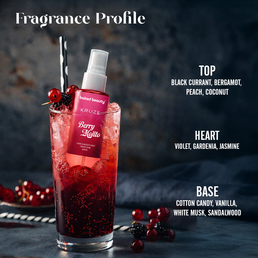 Kruze Berry Mojito Hair and Body Mist - 60ml