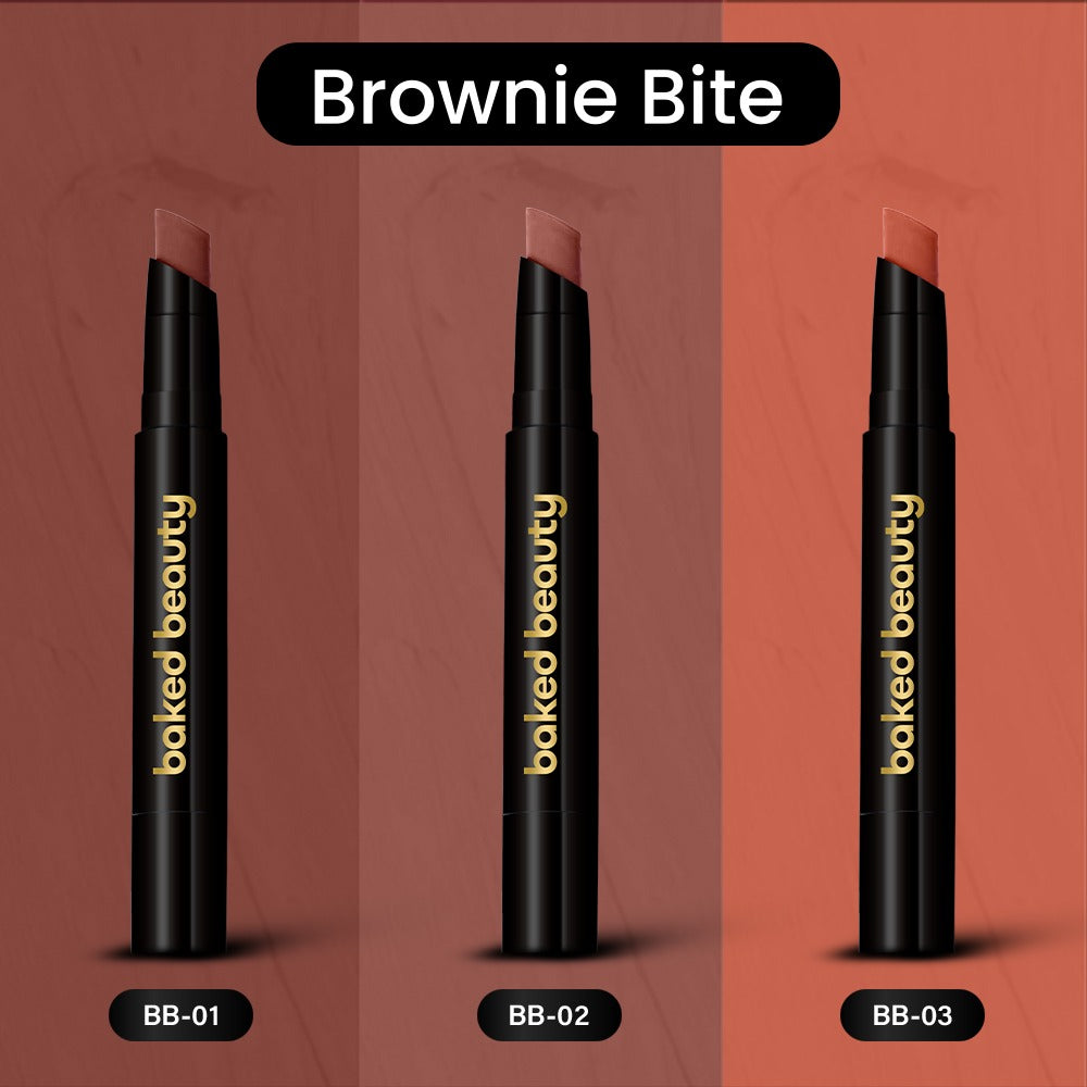 My Crayon Brownie Bite Matte Lip Cream Lipsticks (Pack of 3)