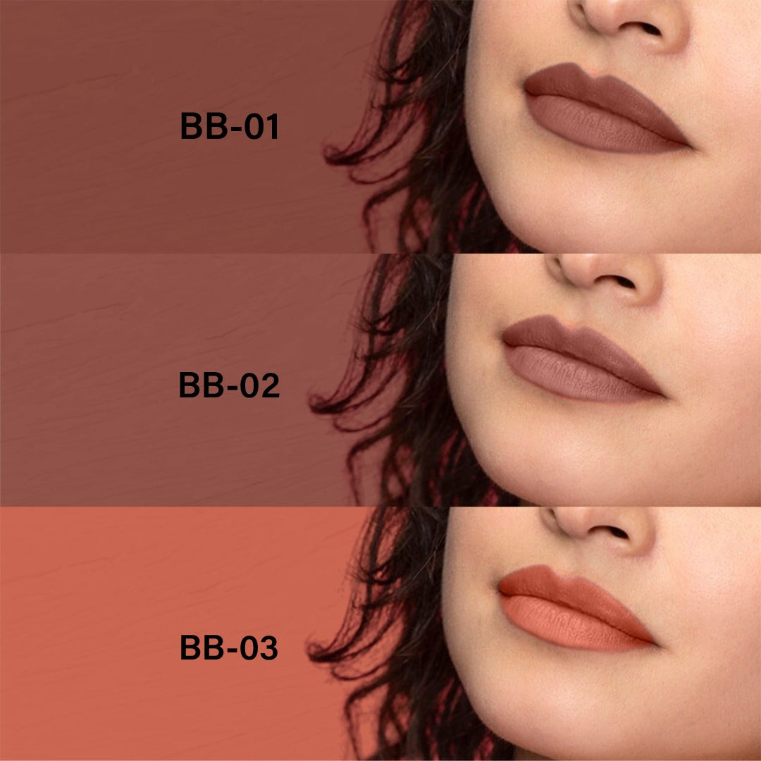 My Crayon Brownie Bite Matte Lip Cream Lipsticks (Pack of 3)