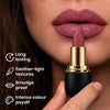 Burnt Out Matte Lock Matte Bullet Lipstick – 2x Colour Pigment, One-Stroke Blurring Matte, WaterResistant & Long-Lasting | Enriched with Vitamin E, Avocado Oil & Shea Butter | 4g