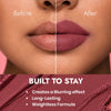 Burnt Out Matte Lock Matte Bullet Lipstick – 2x Colour Pigment, One-Stroke Blurring Matte, WaterResistant & Long-Lasting | Enriched with Vitamin E, Avocado Oil & Shea Butter | 4g