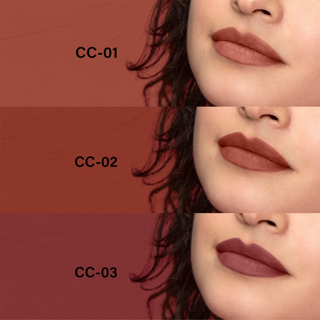 My Crayon Cutting Chai Matte Lip Cream Lipsticks (Pack of 3)