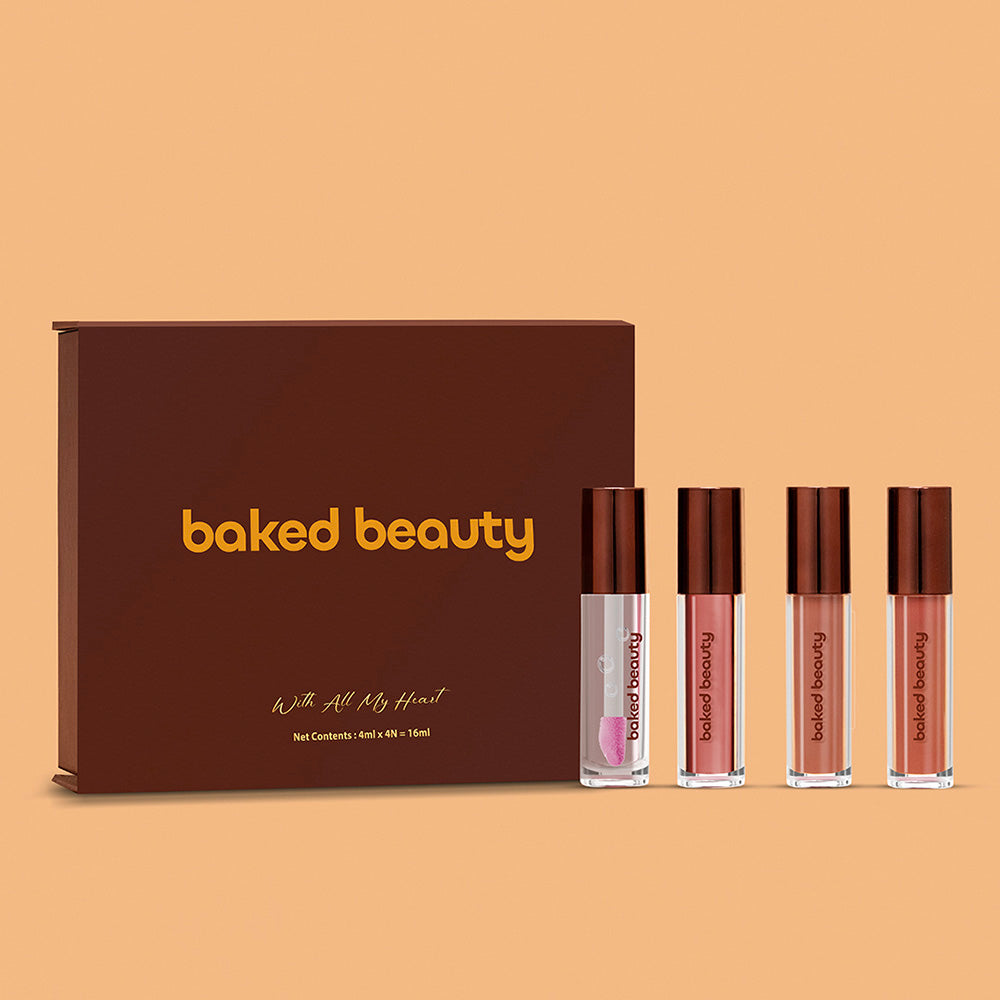 Baked Beauty Four Ever Yours Liquid Lipstick Giftset For Women (4mlx4)