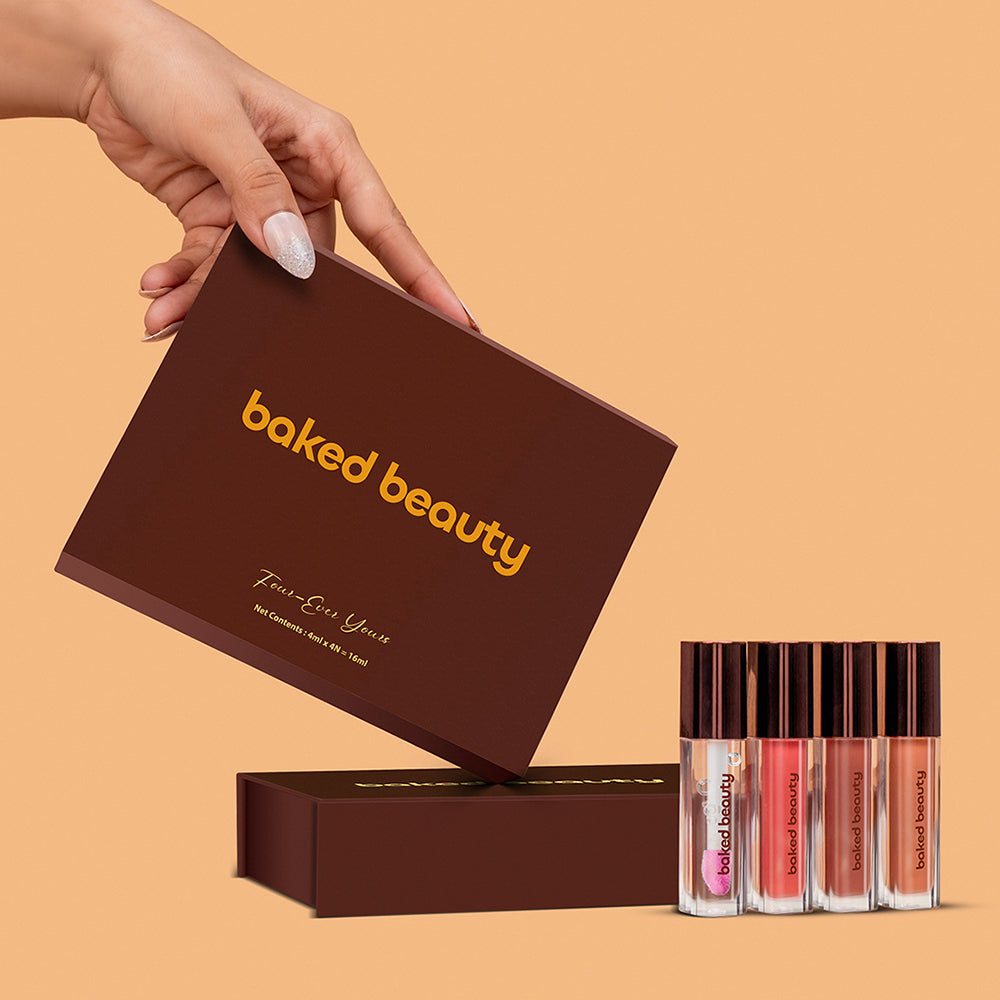 Baked Beauty Four Ever Yours Liquid Lipstick Giftset For Women (4mlx4)