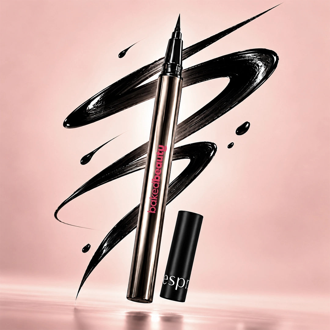 Espresso Black Matte Liquid Eyeliner Pen – 0.1mm Japanese Ultra-Fine Tip, Smudge & Sweat-Resistant | 0.6 ml