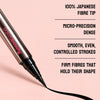 Espresso Black Matte Liquid Eyeliner Pen – 0.1mm Japanese Ultra-Fine Tip, Smudge & Sweat-Resistant | 0.6 ml