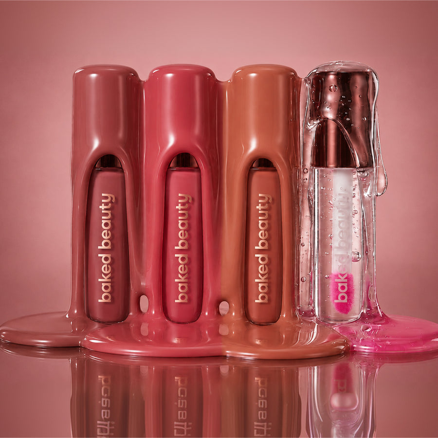 Baked Beauty With All My Heart Liquid Lipstick Gift Set For Women (4mlx4)