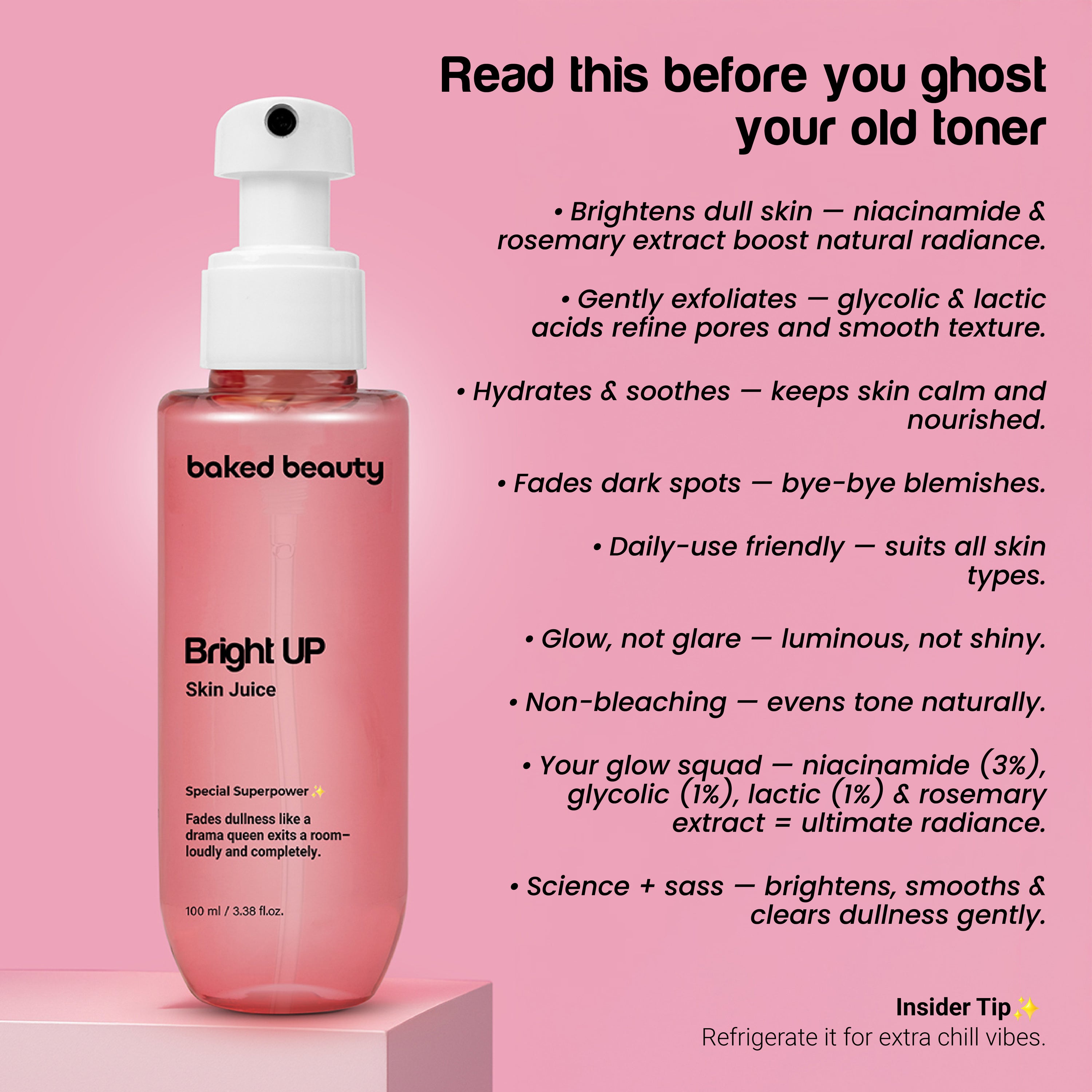 BRIGHT UP SKIN JUICE - BRIGHTENING TONER 100ML