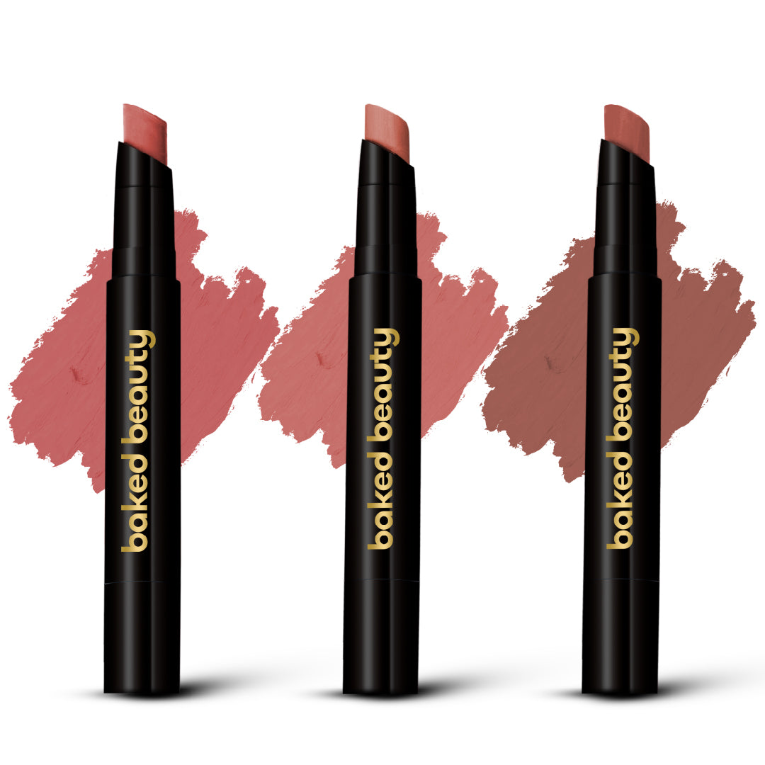 My Crayon Lip Eclair Super Matte Lip Cream Lipsticks (Pack of 3)