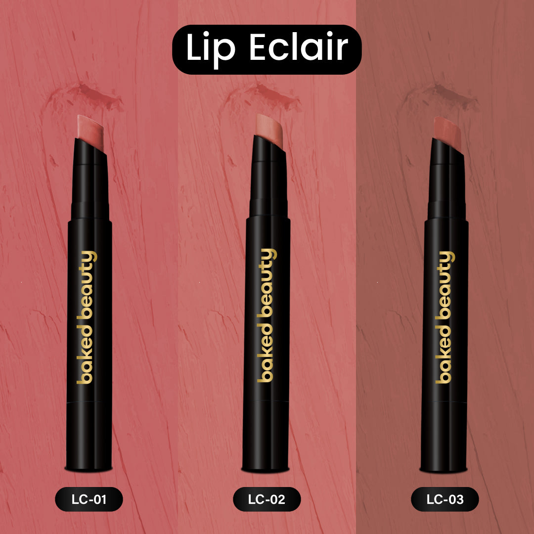 My Crayon Lip Eclair Super Matte Lip Cream Lipsticks (Pack of 3)