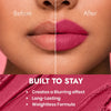 Log Off Matte Lock Matte Bullet Lipstick – 2x Colour Pigment, One-Stroke Blurring Matte, Water Resistant & Long-Lasting | Enriched with Vitamin E, Avocado Oil & Shea Butter | 4g