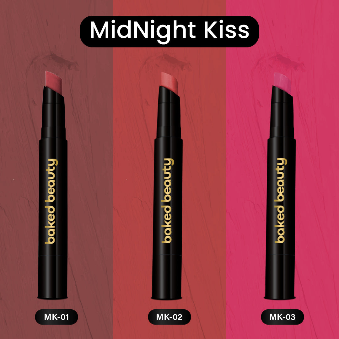 Lipstick Crayon Set (Pack of 3) - My Crayon Midnight Kiss