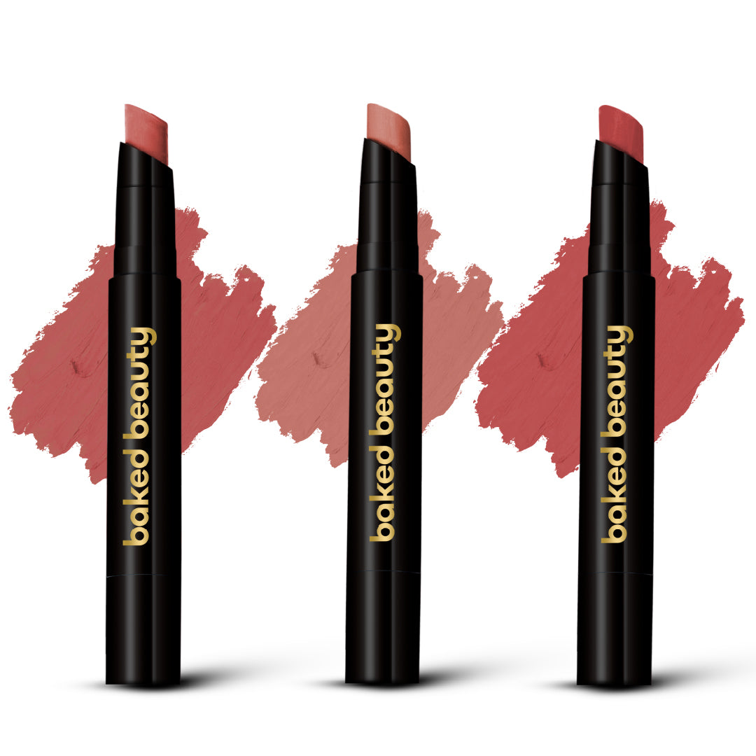 My Crayon Mocha Talk Super Matte Lip Cream Lipsticks (Pack of 3)