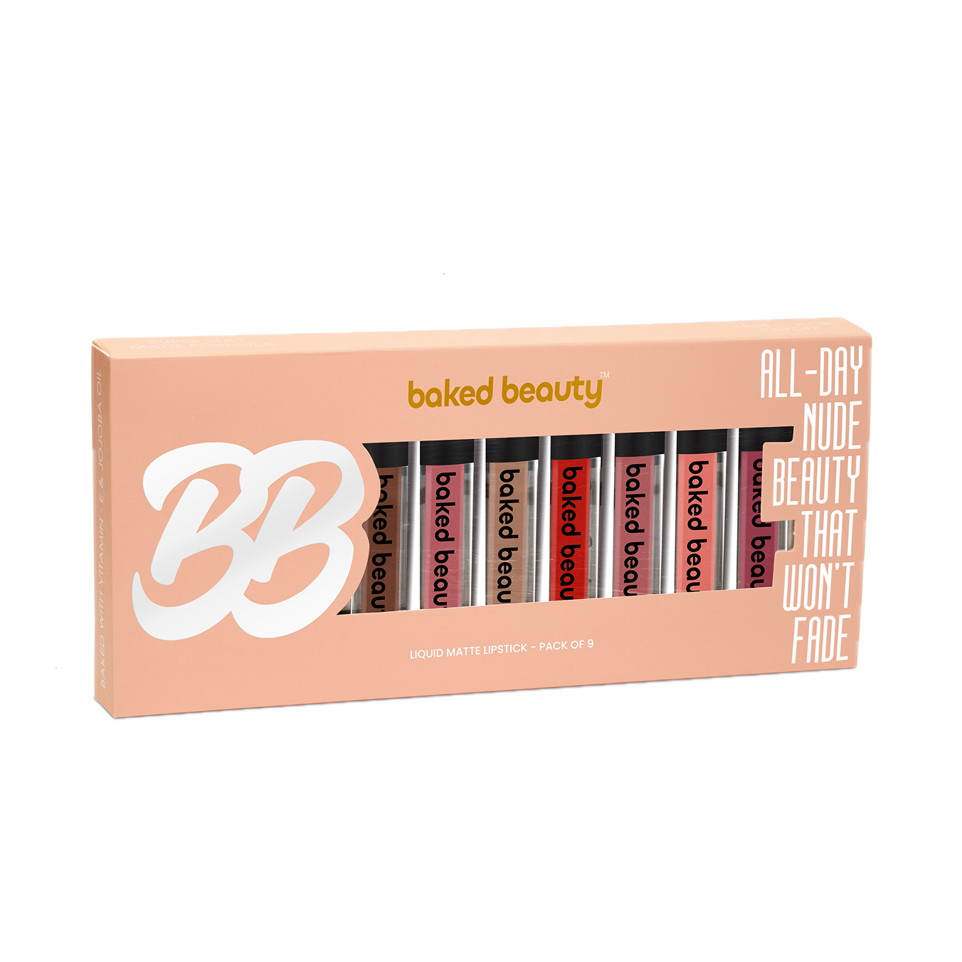 Liquid Matte Lipstick Nude Palette (Pack of 9)