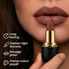 Single Shot Matte Lock Matte Bullet Lipstick – 2x Colour Pigment, One-Stroke Blurring Matte, WaterResistant & Long-Lasting | Enriched with Vitamin E, Avocado Oil & Shea Butter | 4g